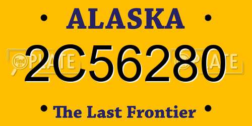 2C56280 Alaska License Plate