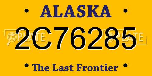 2C76285 Alaska License Plate