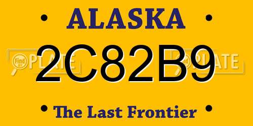 2C82B9 Alaska License Plate