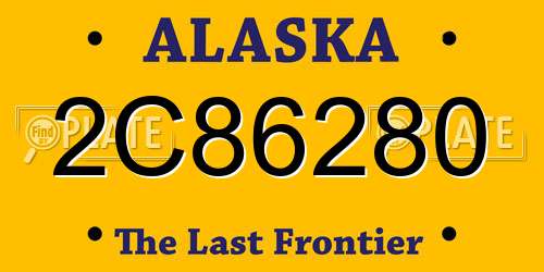 2C86280 Alaska License Plate