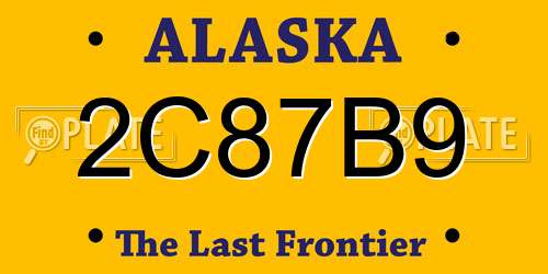 2C87B9 Alaska License Plate