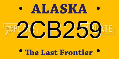 2CB259 Alaska License Plate