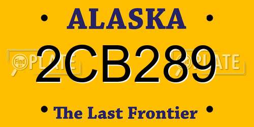 2CB289 Alaska License Plate