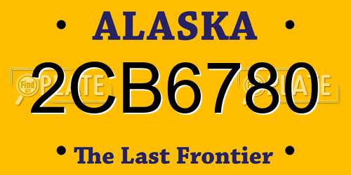 2CB6780 Alaska License Plate