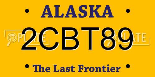 2CBT89 Alaska License Plate