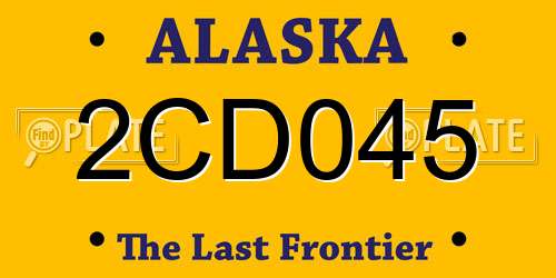 2CD045 Alaska License Plate