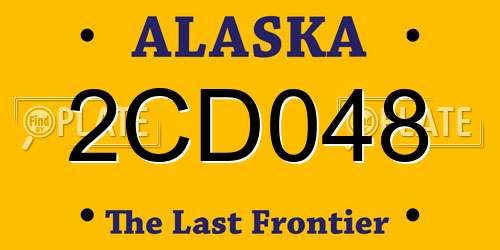 2CD048 Alaska License Plate