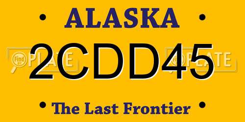 2CDD45 Alaska License Plate