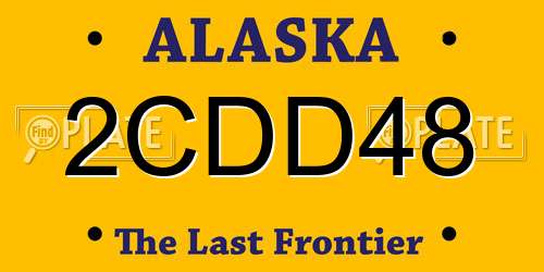 2CDD48 Alaska License Plate