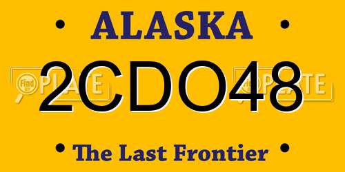 2CDO48 Alaska License Plate