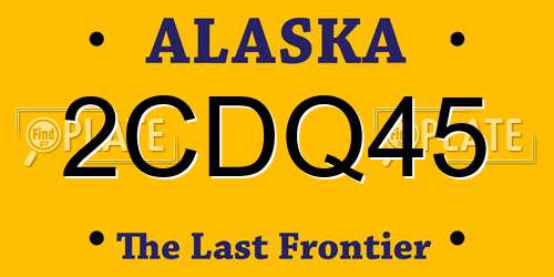2CDQ45 Alaska License Plate