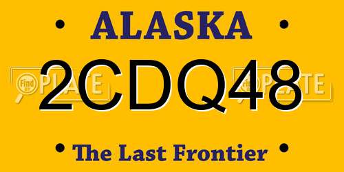 2CDQ48 Alaska License Plate