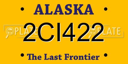 2CI422 Alaska License Plate