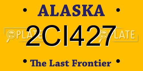 2CI427 Alaska License Plate