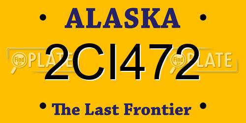 2CI472 Alaska License Plate