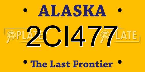 2CI477 Alaska License Plate