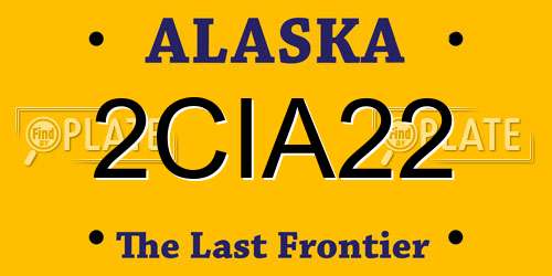 2CIA22 Alaska License Plate