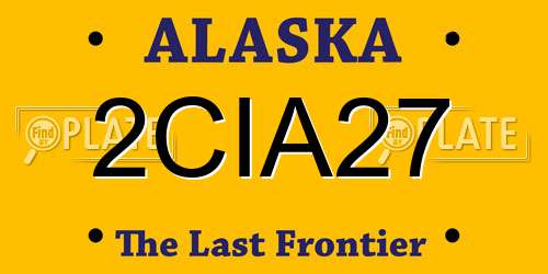 2CIA27 Alaska License Plate