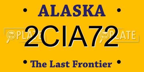 2CIA72 Alaska License Plate