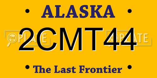 2CMT44 Alaska License Plate
