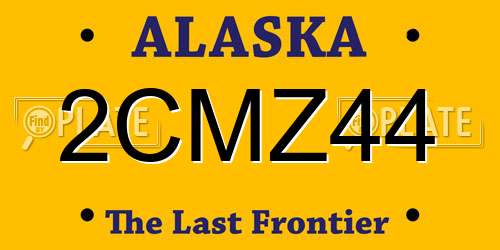 2CMZ44 Alaska License Plate