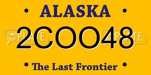 2COO48 Alaska License Plate
