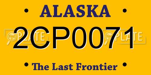 2CP0071 Alaska License Plate