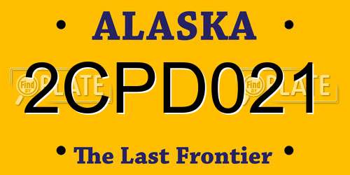 2CPD021 Alaska License Plate