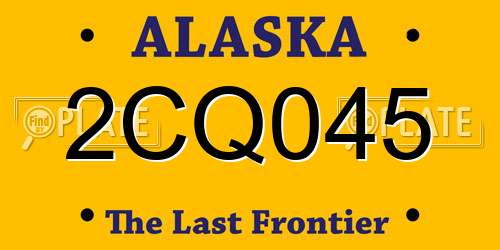 2CQ045 Alaska License Plate