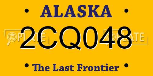 2CQ048 Alaska License Plate