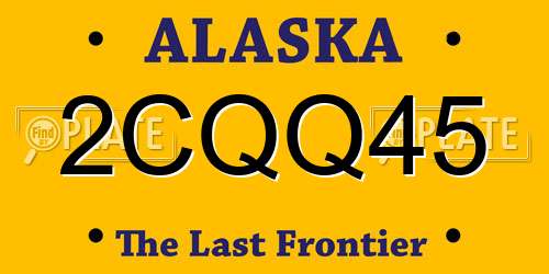2CQQ45 Alaska License Plate