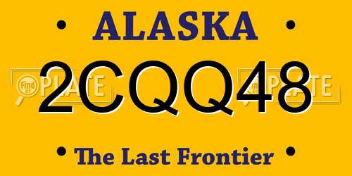 2CQQ48 Alaska License Plate