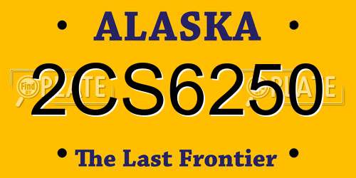 2CS6250 Alaska License Plate