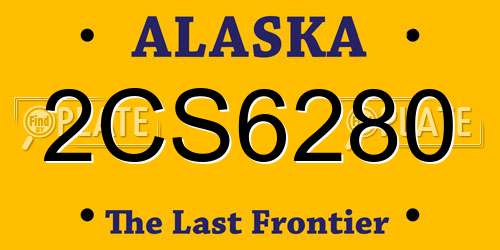 2CS6280 Alaska License Plate