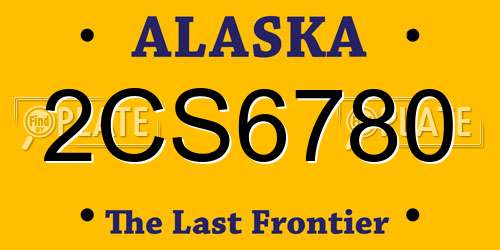 2CS6780 Alaska License Plate