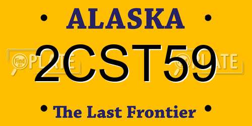 2CST59 Alaska License Plate