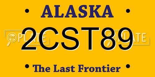 2CST89 Alaska License Plate