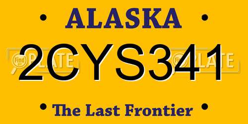 2CYS341 Alaska License Plate