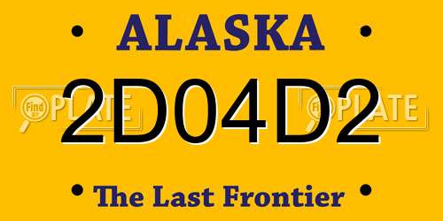 2D04D2 Alaska License Plate