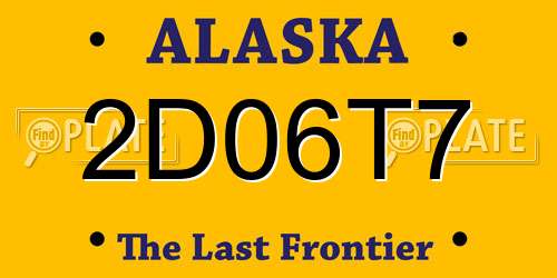 2D06T7 Alaska License Plate