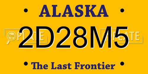 2D28M5 Alaska License Plate