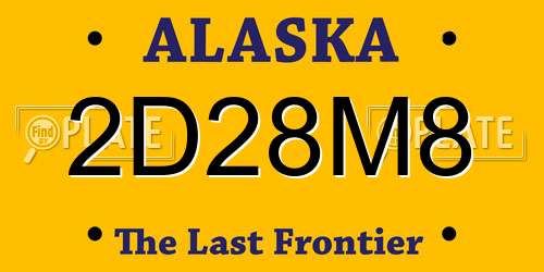 2D28M8 Alaska License Plate