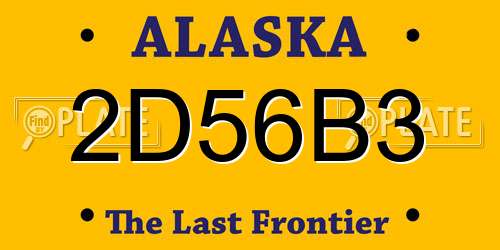 2D56B3 Alaska License Plate