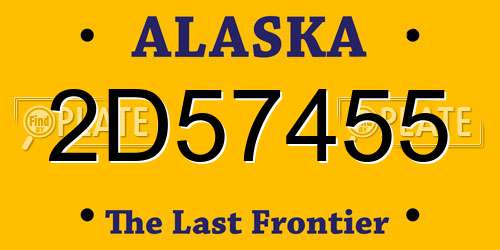 2D57455 Alaska License Plate
