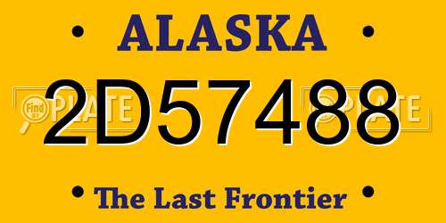 2D57488 Alaska License Plate