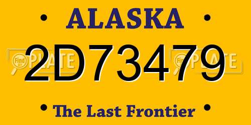2D73479 Alaska License Plate