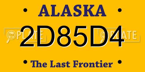 2D85D4 Alaska License Plate