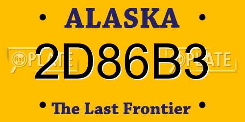 2D86B3 Alaska License Plate