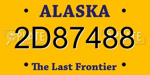 2D87488 Alaska License Plate