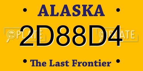 2D88D4 Alaska License Plate